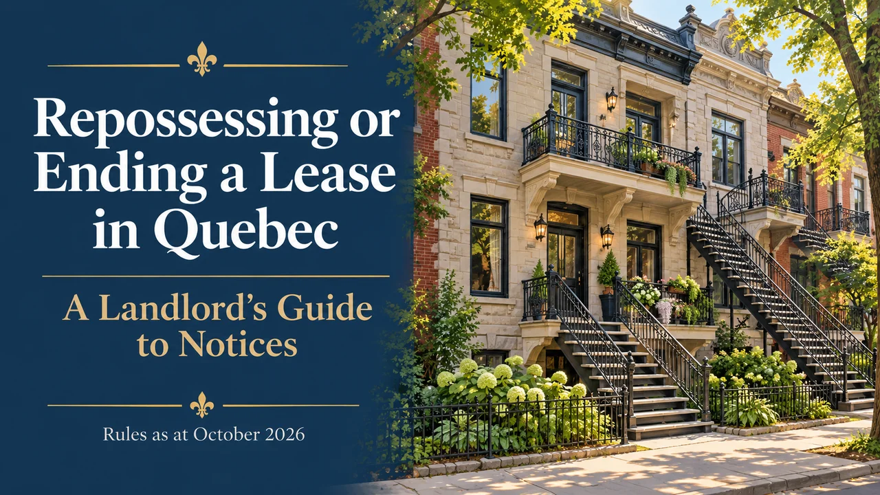 Quebec Ending a Tenancy Guide — Repossession, Résiliation and TAL Notices